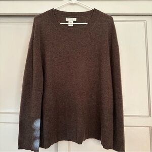 RACHEL ZOE BROWN CASHMERE SWEATER